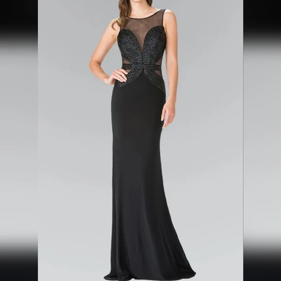 Sherri hill beaded open back gown prom dress - Picture 3 of 10